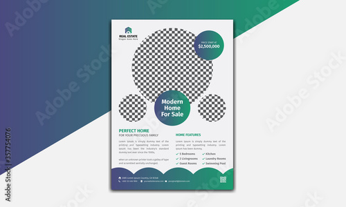 Modern real estate home flyer