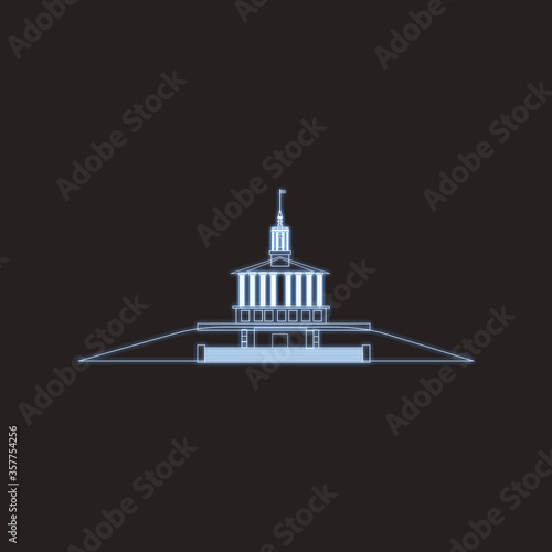 nenessee capitol in nashville city in usa in usa in USA neon illustration