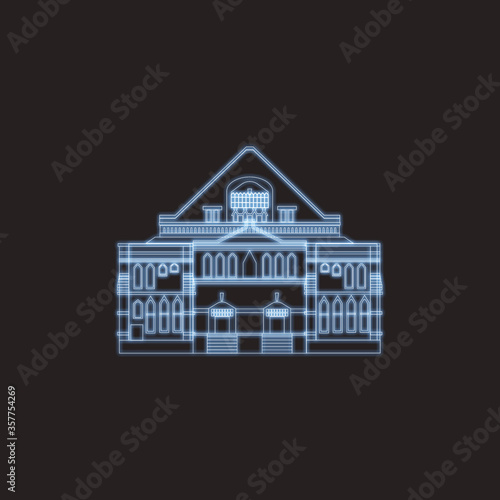 ryman auditorium city nashville in usa in USA neon illustration