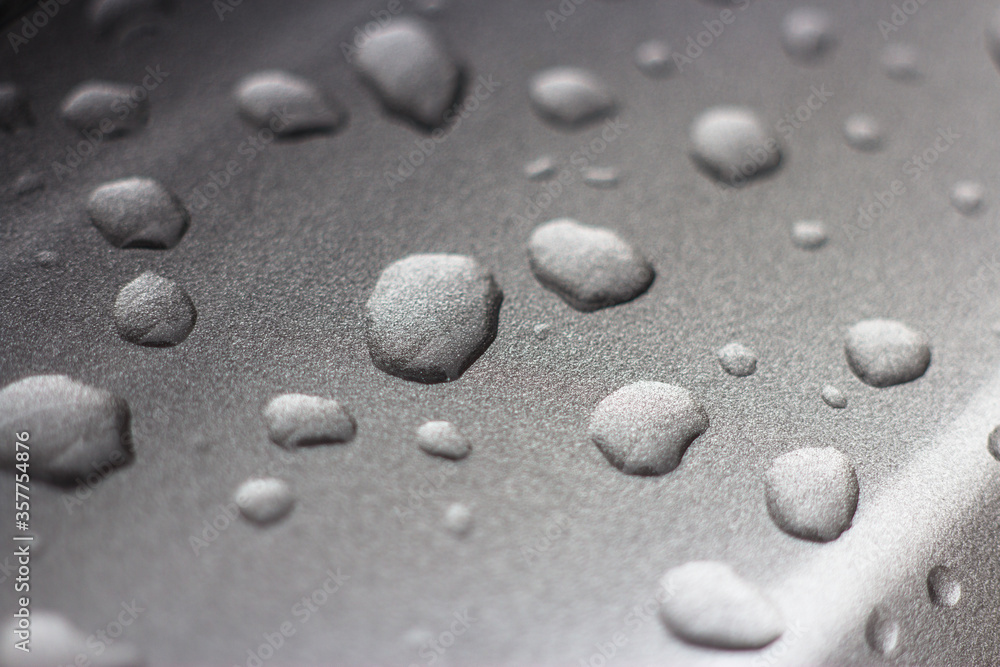 Water droplets on a gray background Water droplets on a gray background