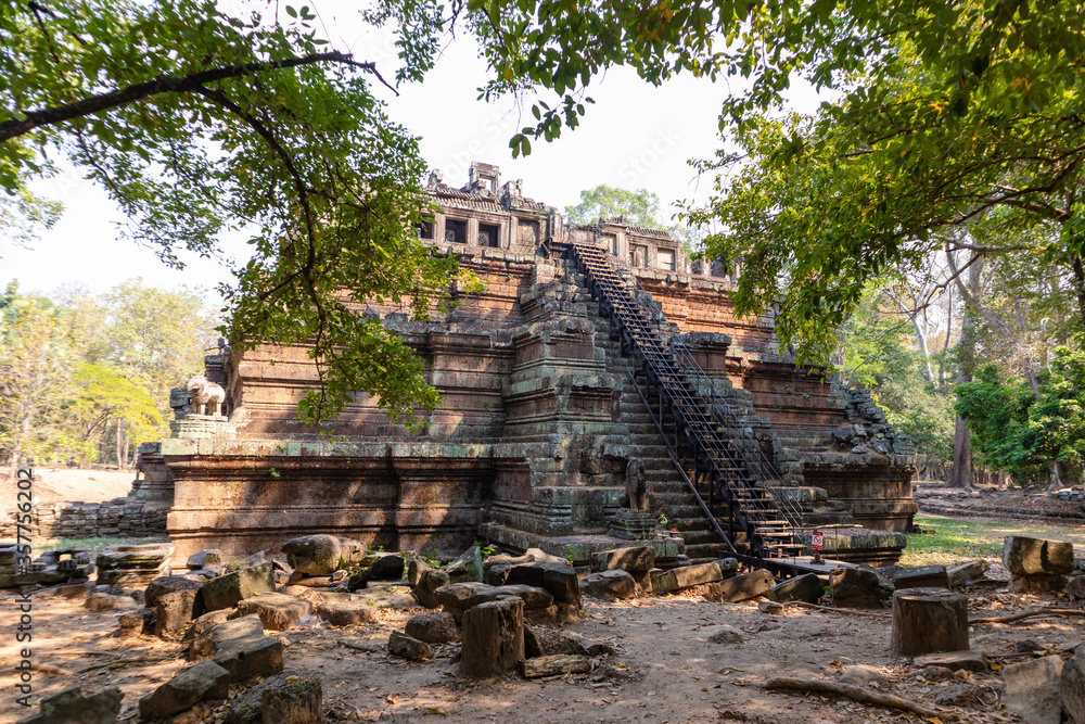 Phimeanakas temple, pyramid temple with stairs at Angkor area, Siem Reap, Cambodia, South east Asia