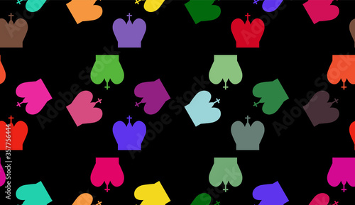 Seamless pattern with Chess king. Endless background. Vector illustration.