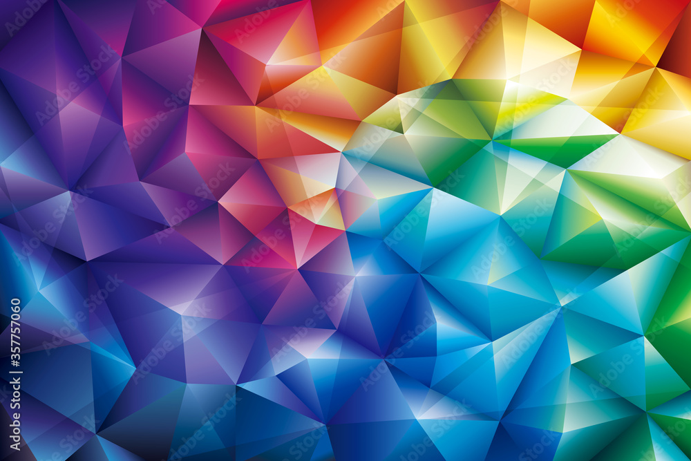 Fototapeta premium Abstract geometric pattern colorful gem modern background.
