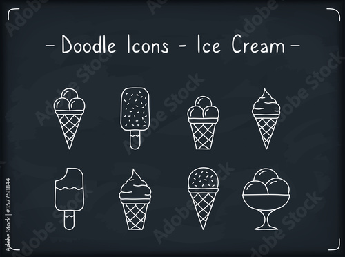 Ice Cream Doodle Icons