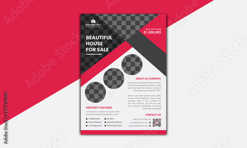 Modern real estate flyer template
