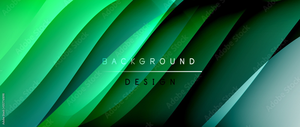 Fluid gradient waves with shadow lines and glowing light effect, modern flowing motion abstract background for cover, placards, poster, banner or flyer Fluid gradient waves with shadow lines and glowing light effect, modern flowing motion abstract background for cover, placards, poster, banner or flyer