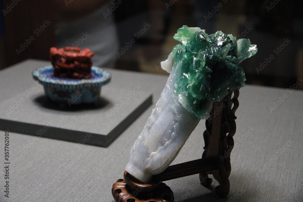 Naklejka premium 台湾 台北 故宮博物館の翠玉白菜