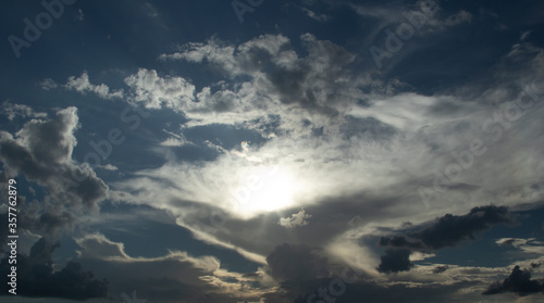 The sun is trying to break through the cloud cover.