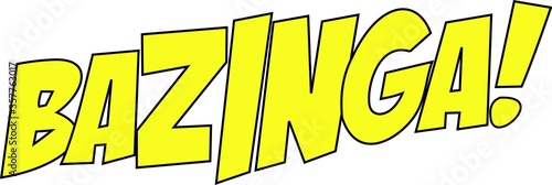 Fotografie bazinga the big bang theory sheldon  cooper quote sticker yellow  sticky  text s