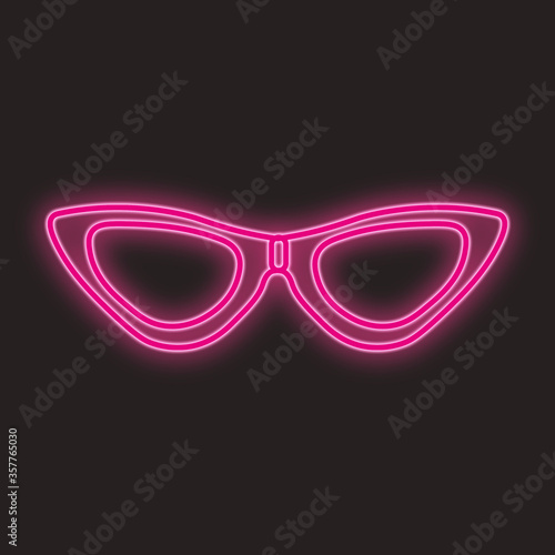 modern glasses neon effect illustration