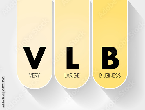 VLB - Very Large Business acronym, business concept background