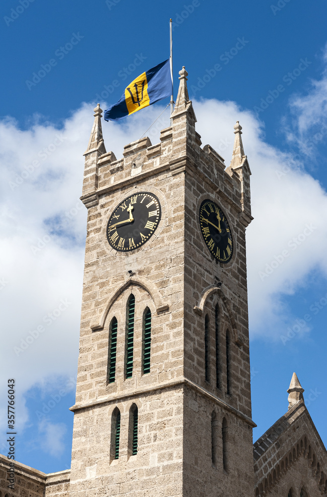 Obraz premium Parliament clocktower in Bridgetown in Barbados