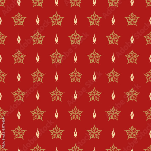 Red Seamless Pattern | Elegant Background Pattern | Vector Graphics