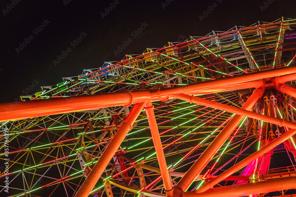 Ferris wheel at the fair ground at night