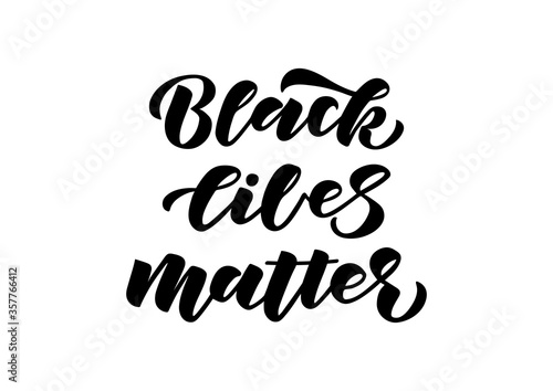 Black lives matter lettering