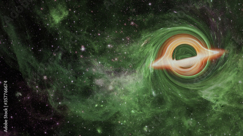 Black Hole Garagantua Interstellar. Elements of this image furnished by NASA