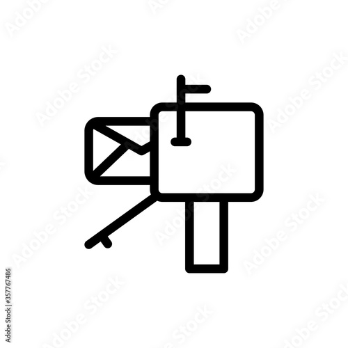 mailbox icon line art design