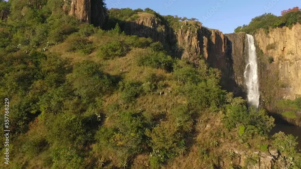 aerial view at waterfall landscape South Africa aerial view at waterfall landscape South Africa