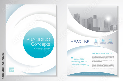 Brochure business template for cover corporate Identity in design size a4