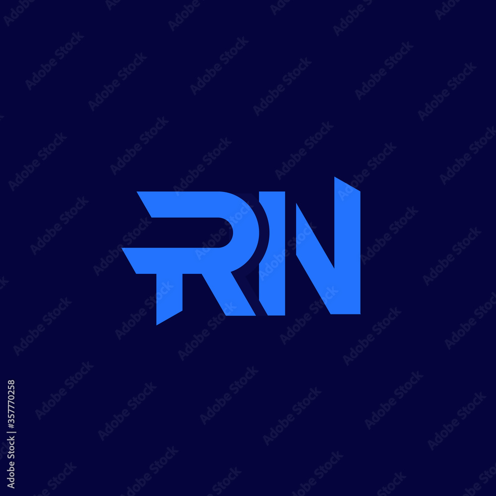 Creative letters NR or RN Logo Design Vector Template. Initial Letters NR Logo  Design Stock Vector | Adobe Stock