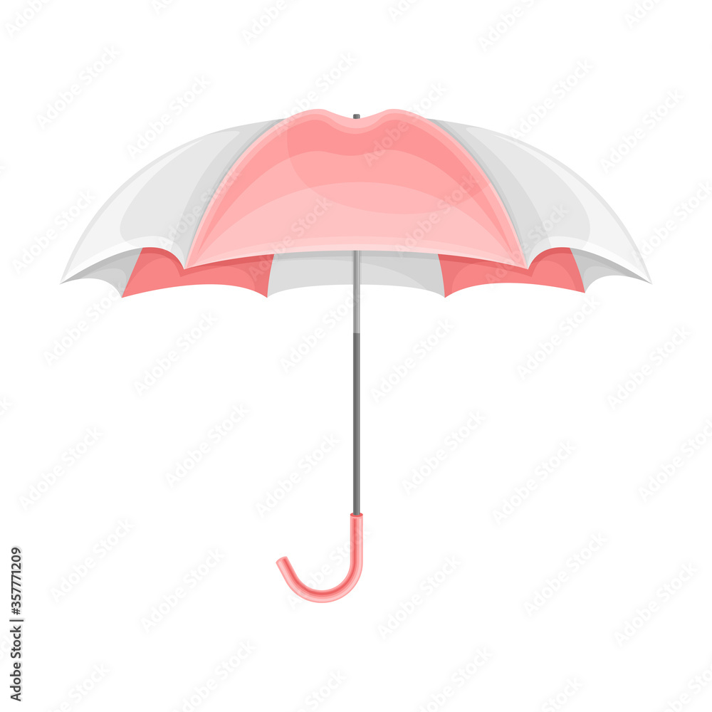 Open Umbrella as Waterproof Protective Accessory for Rainy Weather Vector Illustration Open Umbrella as Waterproof Protective Accessory for Rainy Weather Vector Illustration