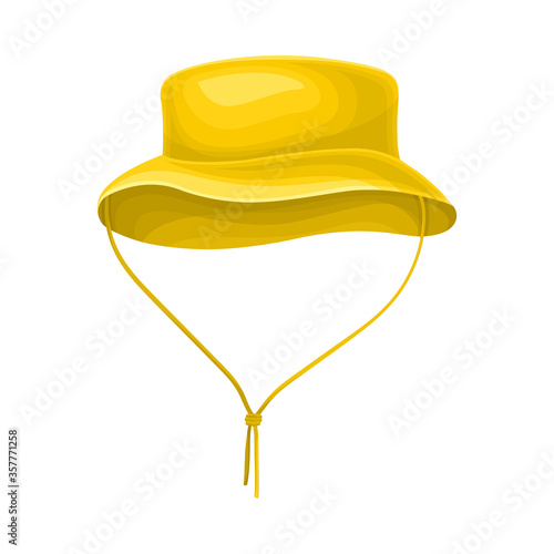 Waterproof Yellow Headdress Isolated on White Background Vector Illustration photo