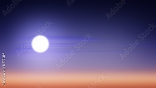 Fotografie Moon background night gradient light, dramatic poster.
