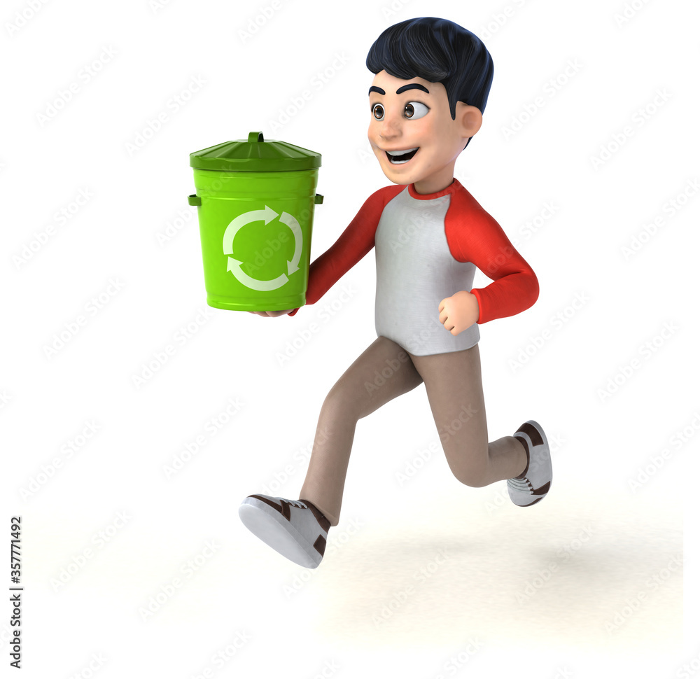 Fun 3D Asian teenager with a manga style Fun 3D Asian teenager with a manga style