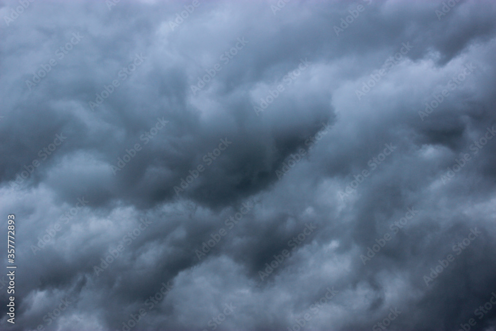 Storm clouds in the sky before the thunder and lightening starts 