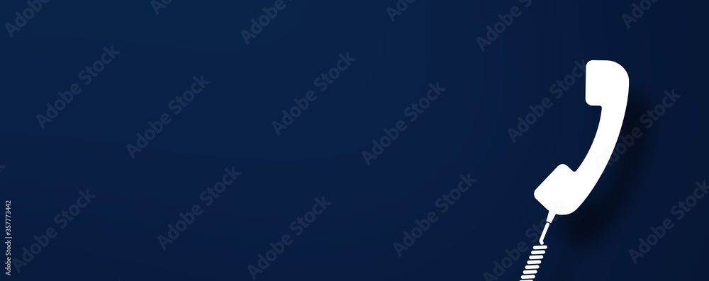 電話の受話器のシルエットのイラスト Stock Illustration Adobe Stock