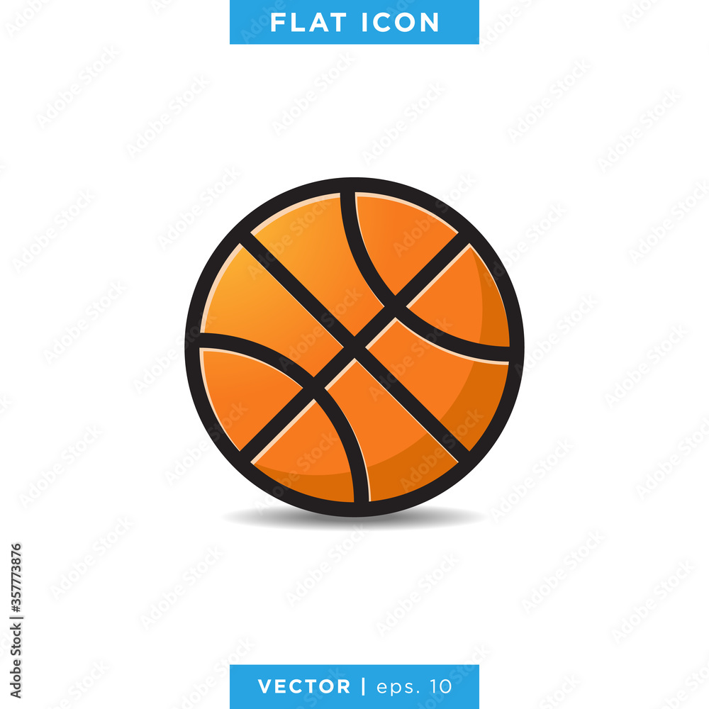 Basketball icon vector design template.