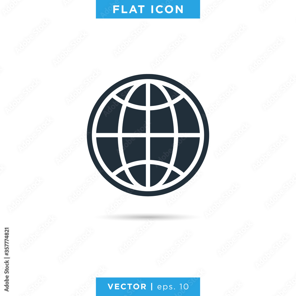 Globe, internet icon design template Globe, internet icon design template