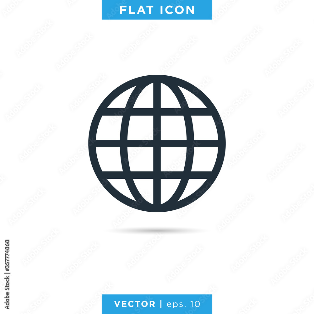 Globe, internet icon design template Globe, internet icon design template