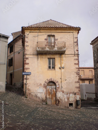 Old classic vintage building in vintage town in Sardinia, Italy, Bosa © ArchiVIZ