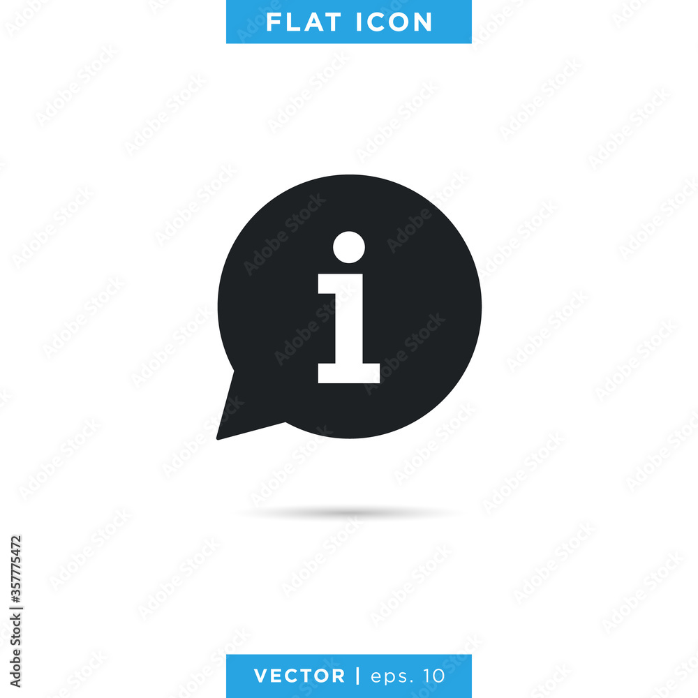 Information Sign, Bubble Speech Icon Vector Logo Design Template. Information Sign, Bubble Speech Icon Vector Logo Design Template.