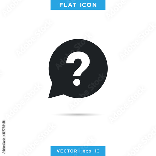 Help Sign, Bubble Speech Icon Vector Logo Design Template.