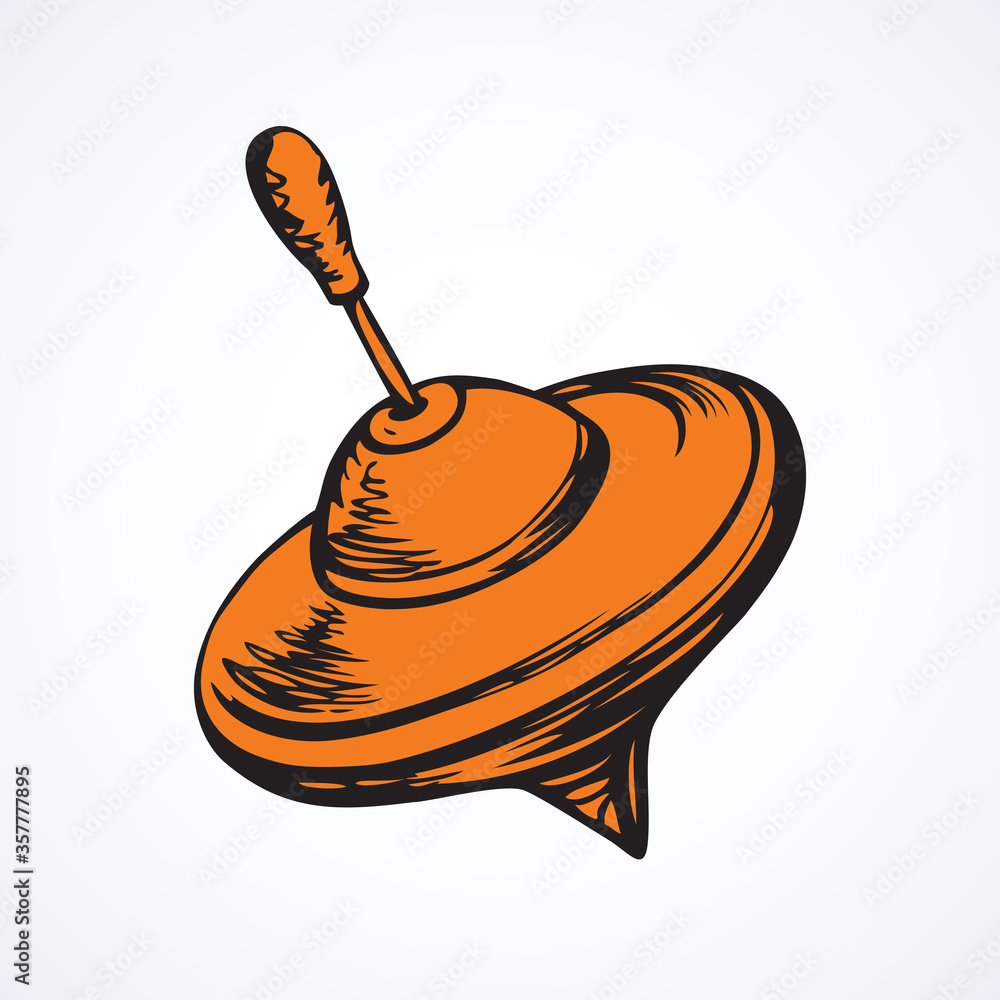 Spinning Top. Vector drawing Stock Vector Adobe Stock