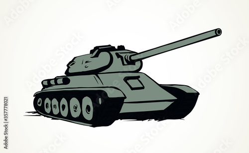 Tank. Vector drawing