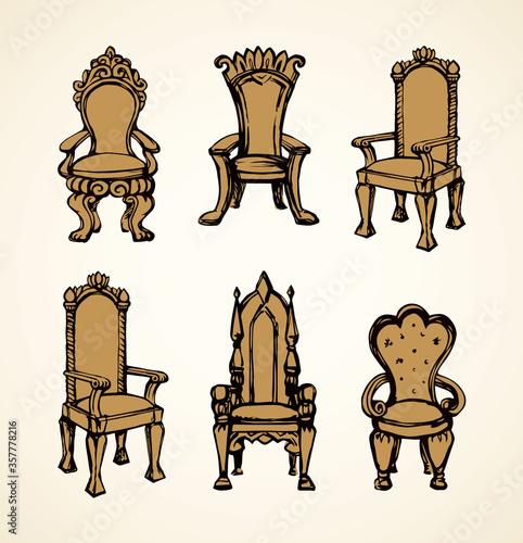 Throne. Vector drawing