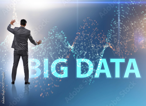 Big data concept with data mining analyst