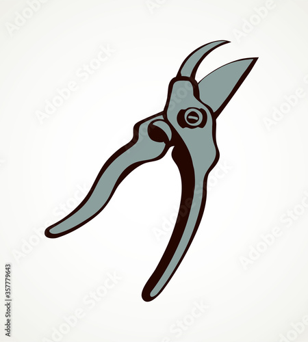 Vector drawing. Pruner