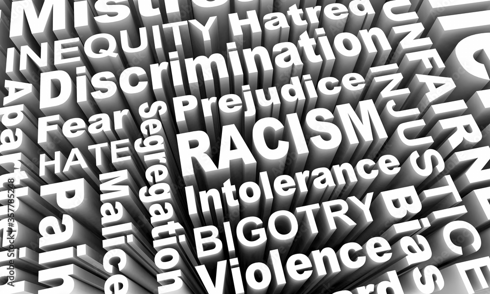 Racism Discrimination Bias Inequality Race Violence Words 3d ...