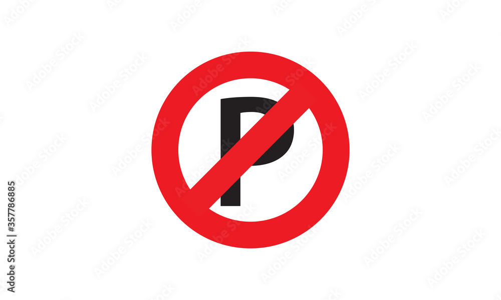 Do not park here - parking ban sign Do not park here - parking ban sign
