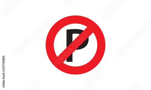 Do not park here - parking ban sign