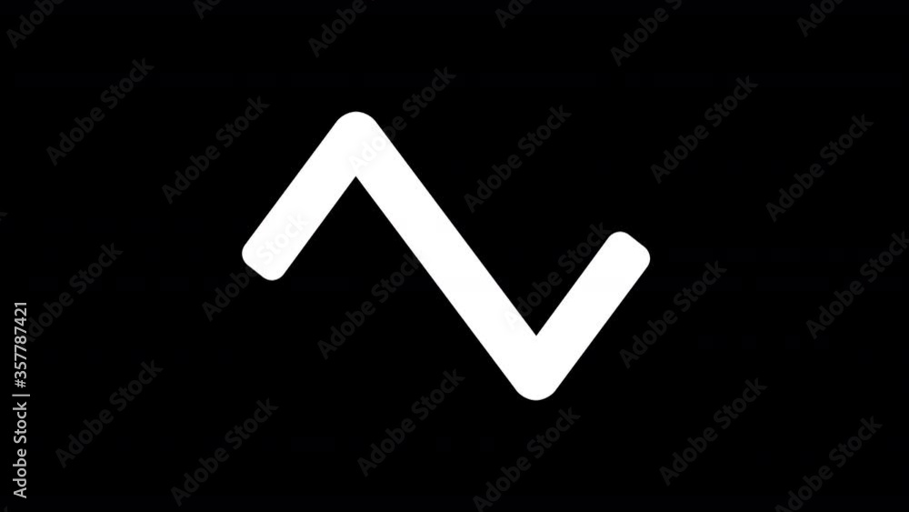 From the Glitch effect arises wave triangle symbol. Then the TV turns off. Alpha channel Premultiplied - Matted with color black From the Glitch effect arises wave triangle symbol. Then the TV turns off. Alpha channel Premultiplied - Matted with color black
