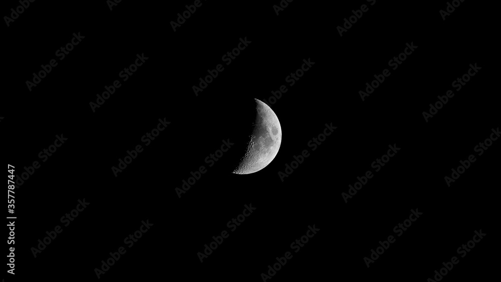 crescent moon shines white and black crescent moon shines white and black