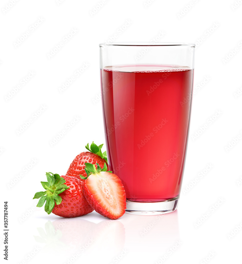 Glass of strawberry juice with strawberry fruits isolated on white background. Glass of strawberry juice with strawberry fruits isolated on white background.