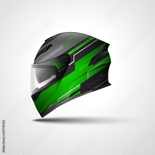 Racing Sport helmet wrap decal and vinyl sticker design