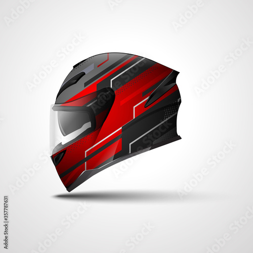 Racing Sport helmet wrap decal and vinyl sticker design