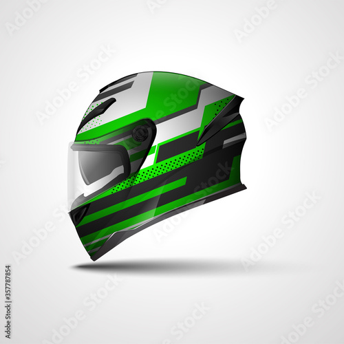 Racing Sport helmet wrap decal and vinyl sticker design